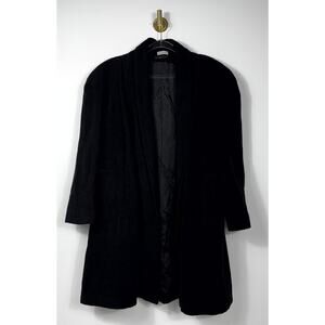 Made in USA, Vintage Black 100% wool women Coat Goth Romantic size L